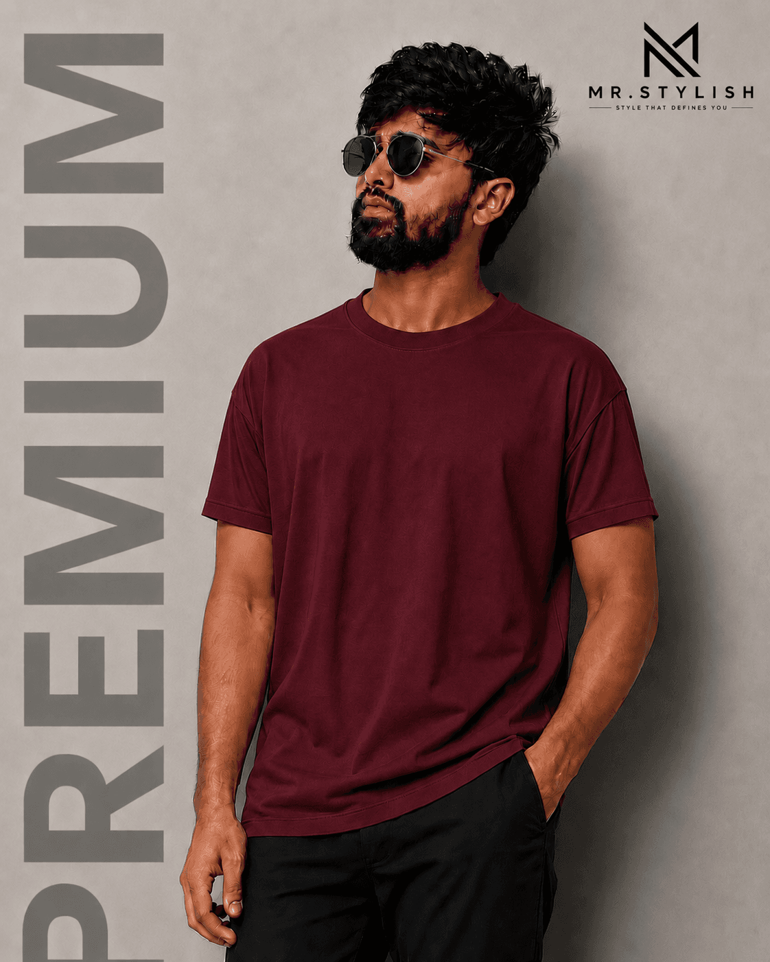Merun Premium Solid T Shirt  - Image 2