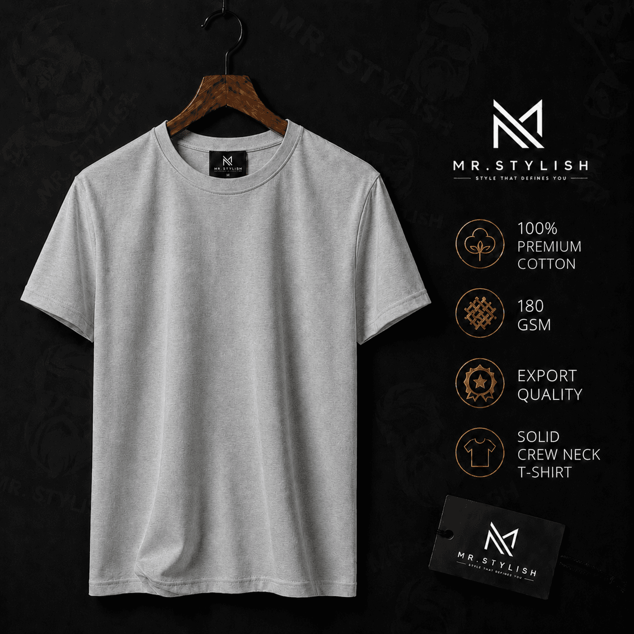 Ash Premium Solid T Shirt  - Image 1
