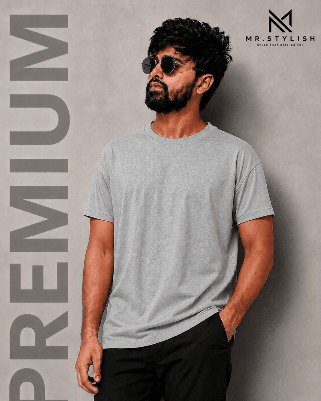 Ash Premium Solid T Shirt  - Image 2