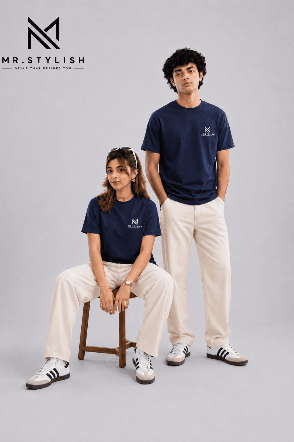 Navy Blue Premium Solid T Shirt  - Image 2