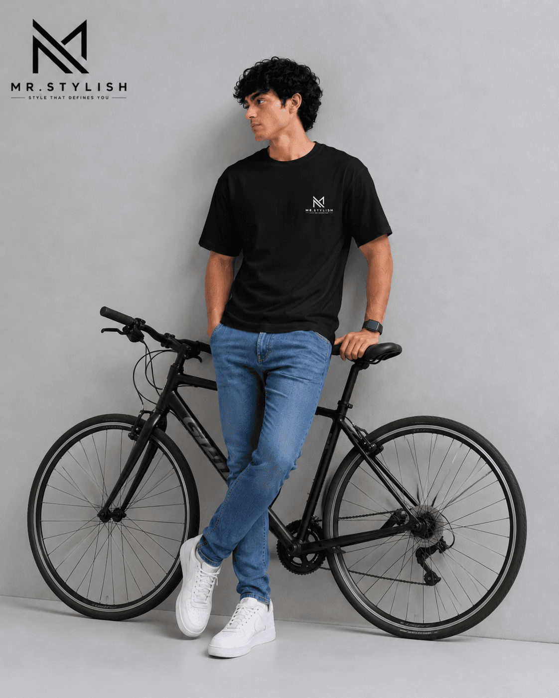 Black Premium Solid T Shirt  - Image 2