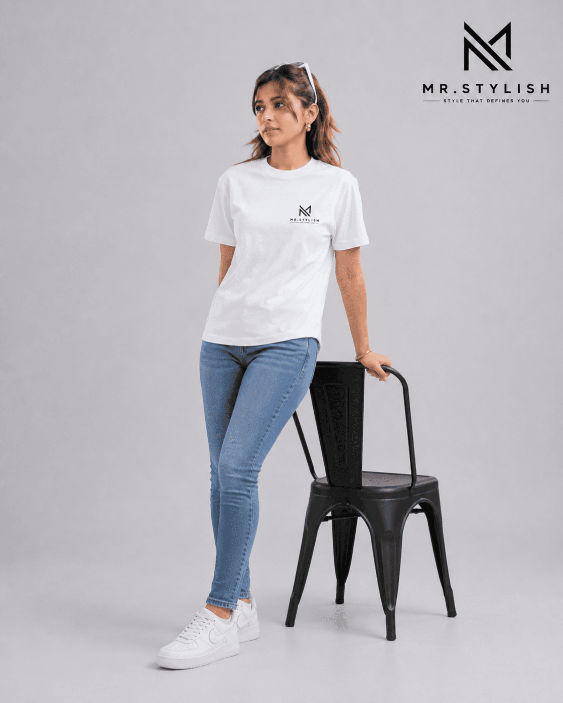 White Premium Solid T Shirt  - Image 3