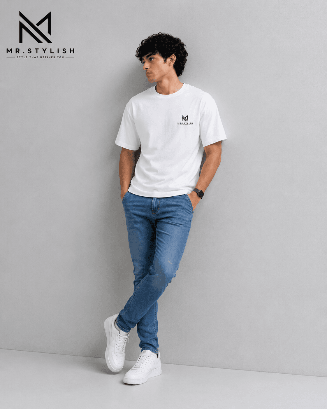 White Premium Solid T Shirt  - Image 5