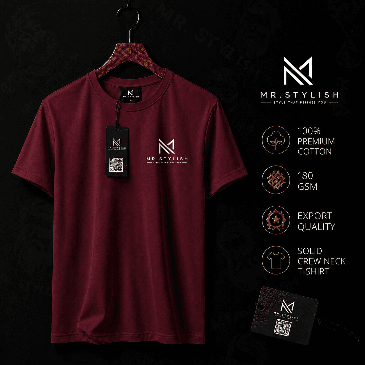 Merun Premium Solid T Shirt  - Image 1