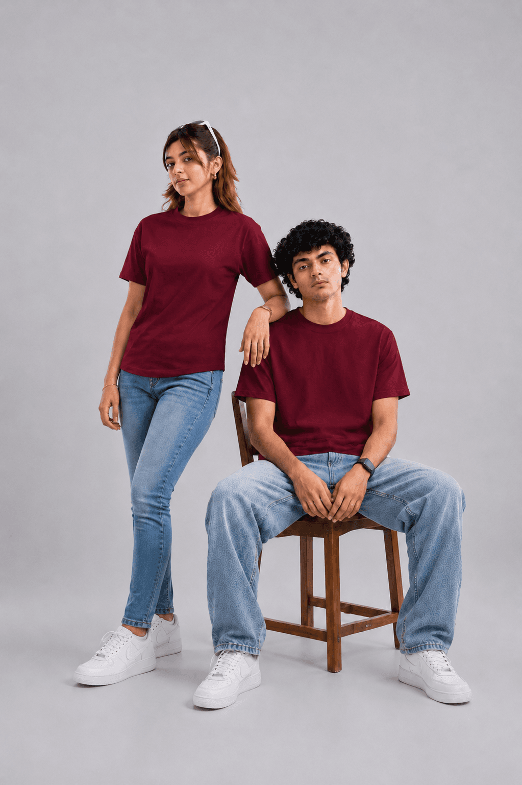 solid t shirt Merun - Image 1