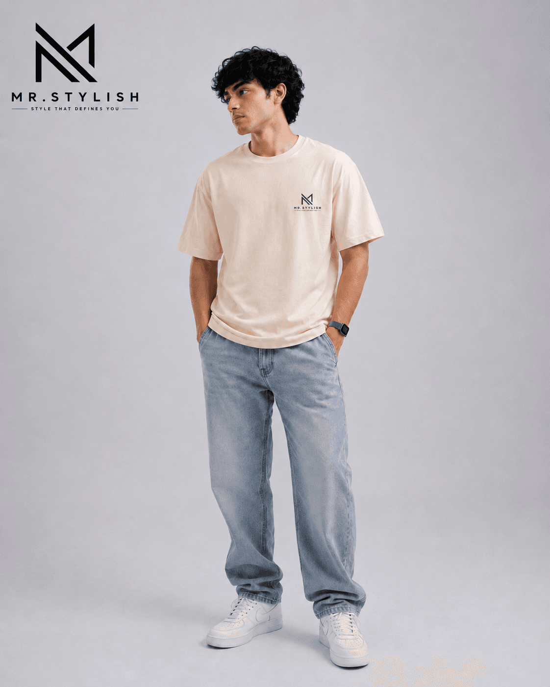 Solid T Shirt Off White  - Image 2
