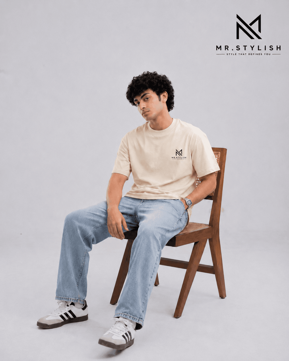 Solid T Shirt Off White  - Image 3
